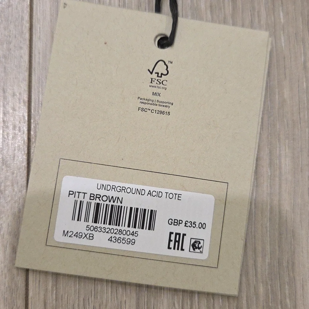 NWT- All Saints Undrground Acid Tote in Pitt Brown - Picture 5 of 5